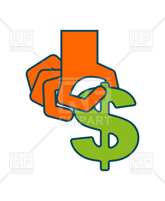 327x400 Take Profit Money Hand And Dollar Vector Image Of Business