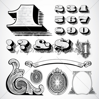 325x325 Vector Money And Dollar Ornaments Gl Stock Images