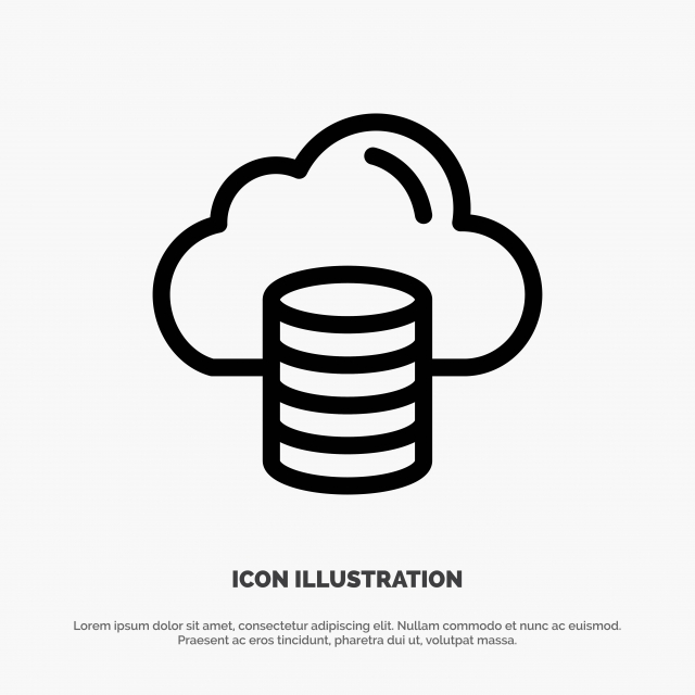 640x640 Cloud Computing Money Dollar Vector Line Icon, Arrow, Background
