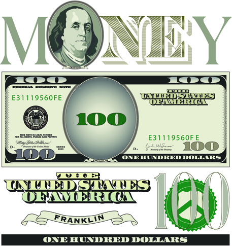 457x485 Vector Money With Dollars Design Template Free Vector