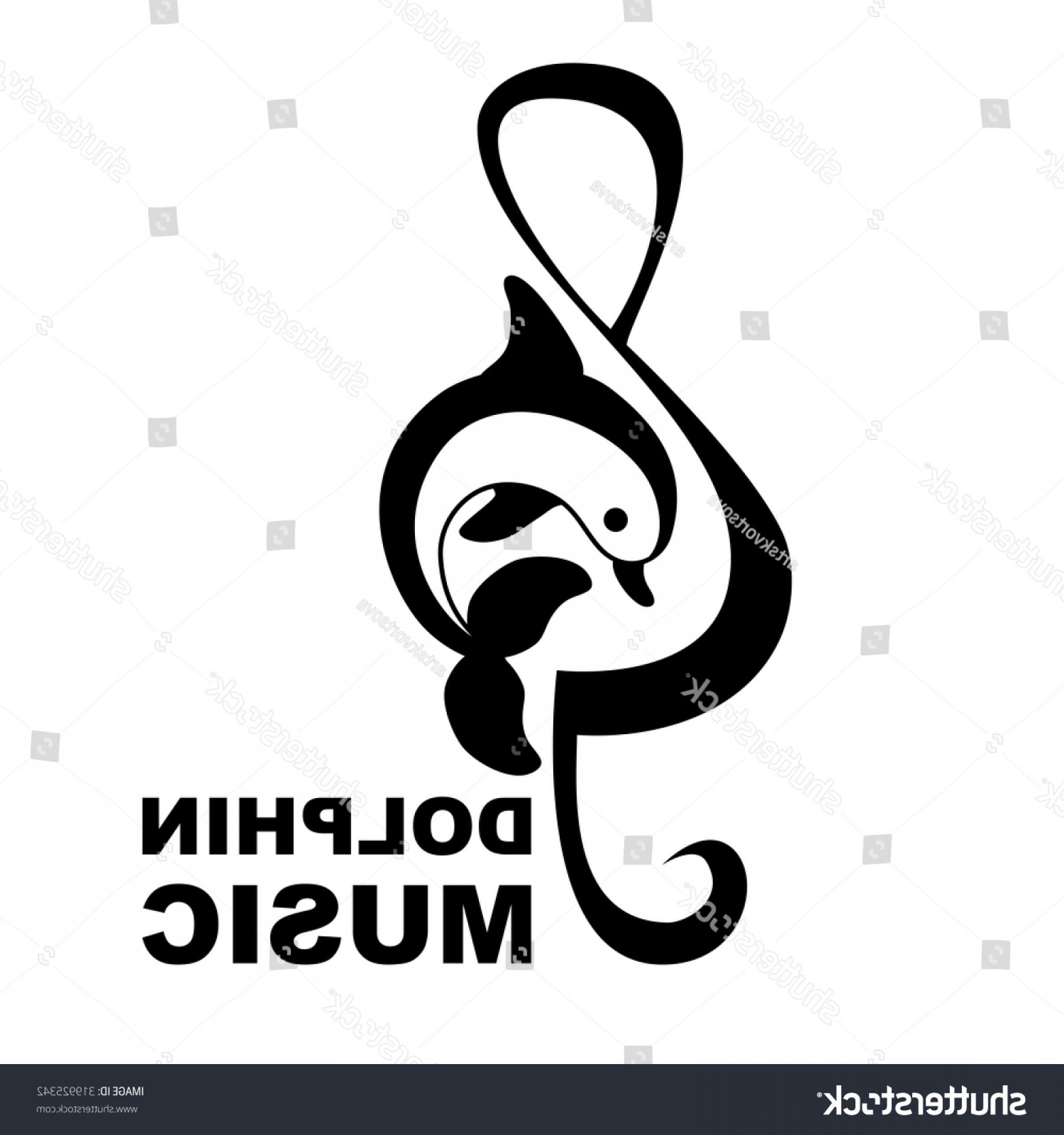 1800x1920 Dolphin Treble Clef Music Logo Vector Geekchicpro