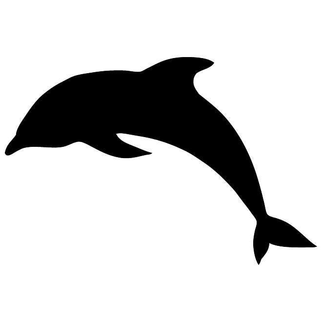 660x660 Dolphin Silhouette Vector