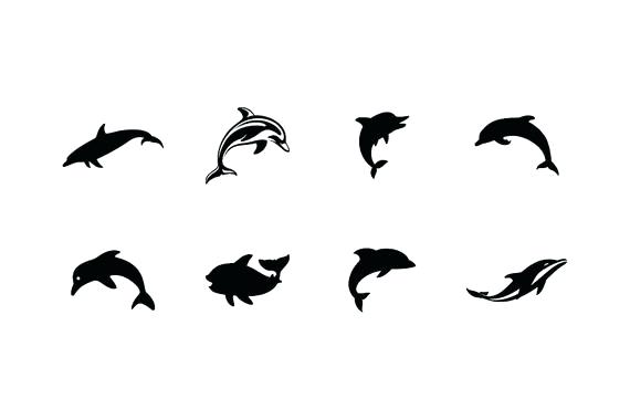570x380 A Silhouette Of Dolphins Near The Beach Coastline Coloring