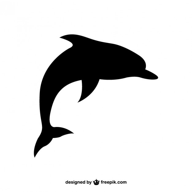 626x626 Dolphin Silhouette Vector Free Download