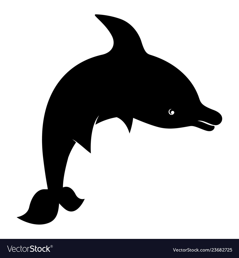 Dolphin Silhouette Vector at Vectorified.com | Collection of Dolphin ...