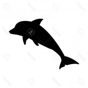 300x300 Two Dolphins Silhouette Icon Vector Image Catchsplace