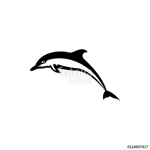 500x500 Dolphin Vector Silhouette Stock Image And Royalty Free Vector