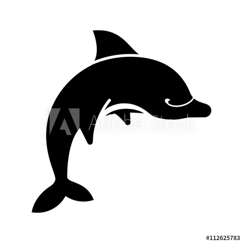 500x500 Dolphin Silhouette