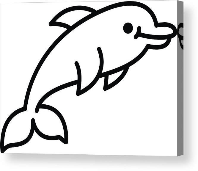 666x575 Dolphin Vector Illustration Acrylic Print