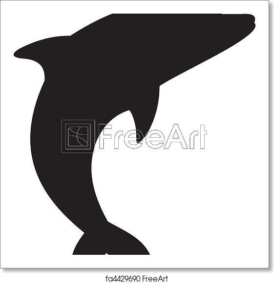 561x581 Free Art Print Of Dolphin Vector Dolphin Vector To See Similar
