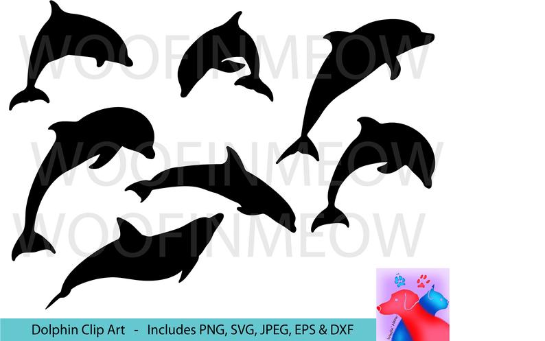 794x497 Dolph Silhouette Clipart Dolphin Vector Dolph Etsy