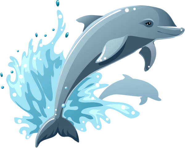 600x479 Dolphin Vector Graphic Emb Cartoon Dolphin