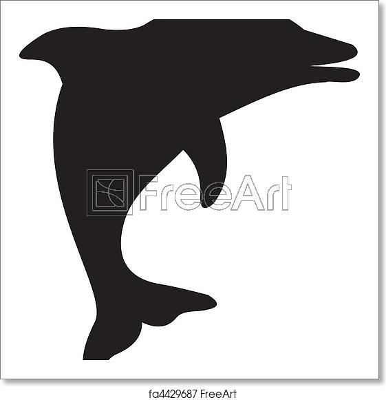561x581 Free Art Print Of Dolphin Vector Dolphin Vector To See Similar