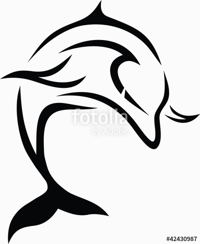 410x500 Tribal Dolphin Vector Tattoo Stock Image And Royalty Free