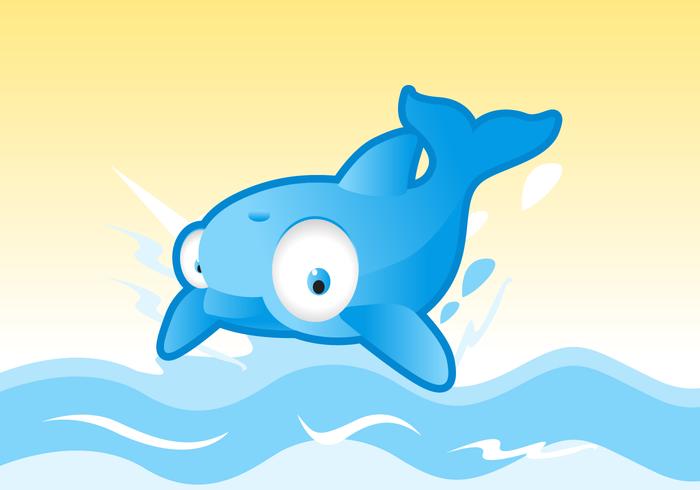 700x490 Cute Dolphin Vector