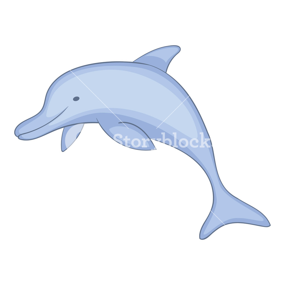 1000x1000 Dolphn Cartoon Illustration Of Dolphin Vector Icon For Web