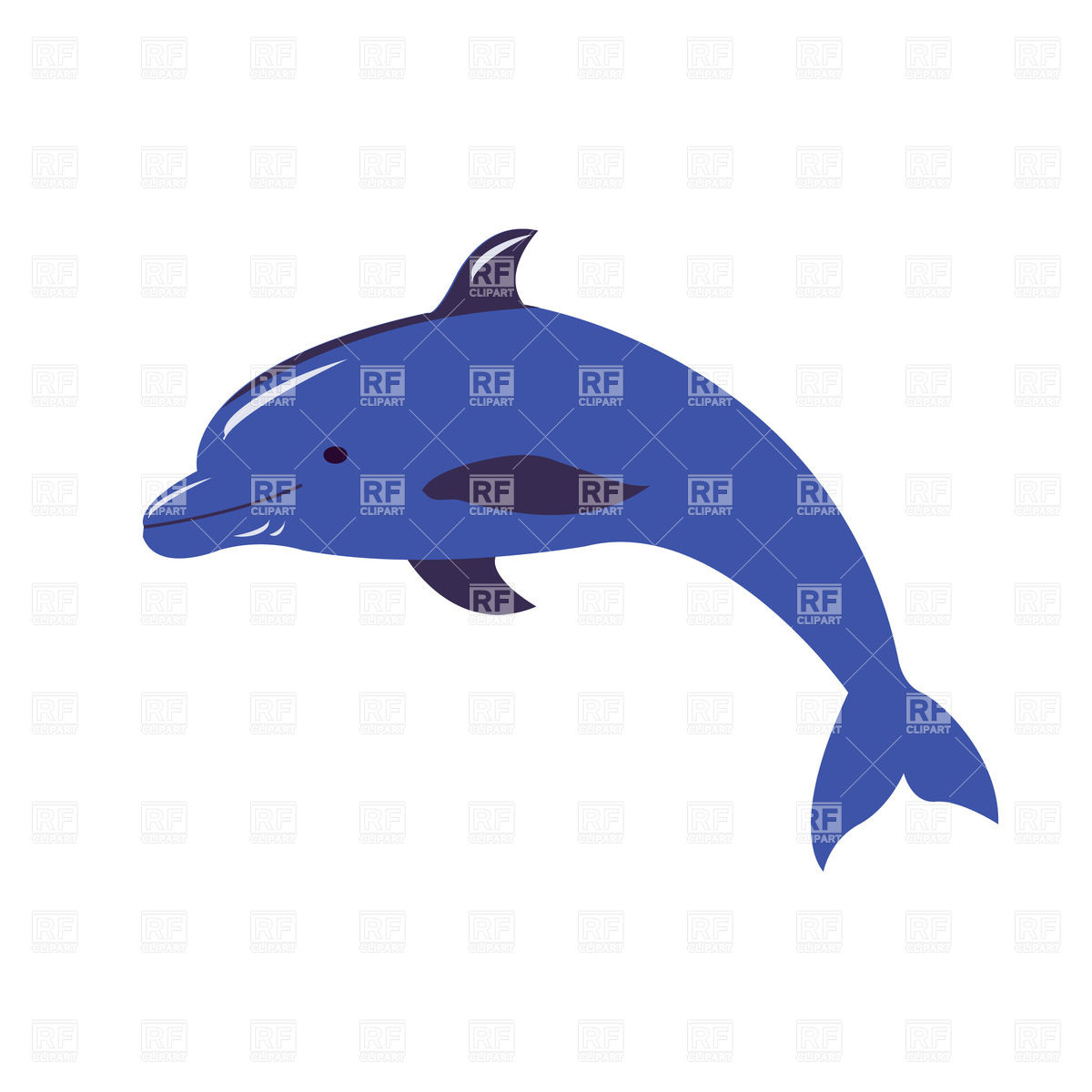 1200x1200 Blue Isolated Dolphin Vector Image Of Plants And Animals