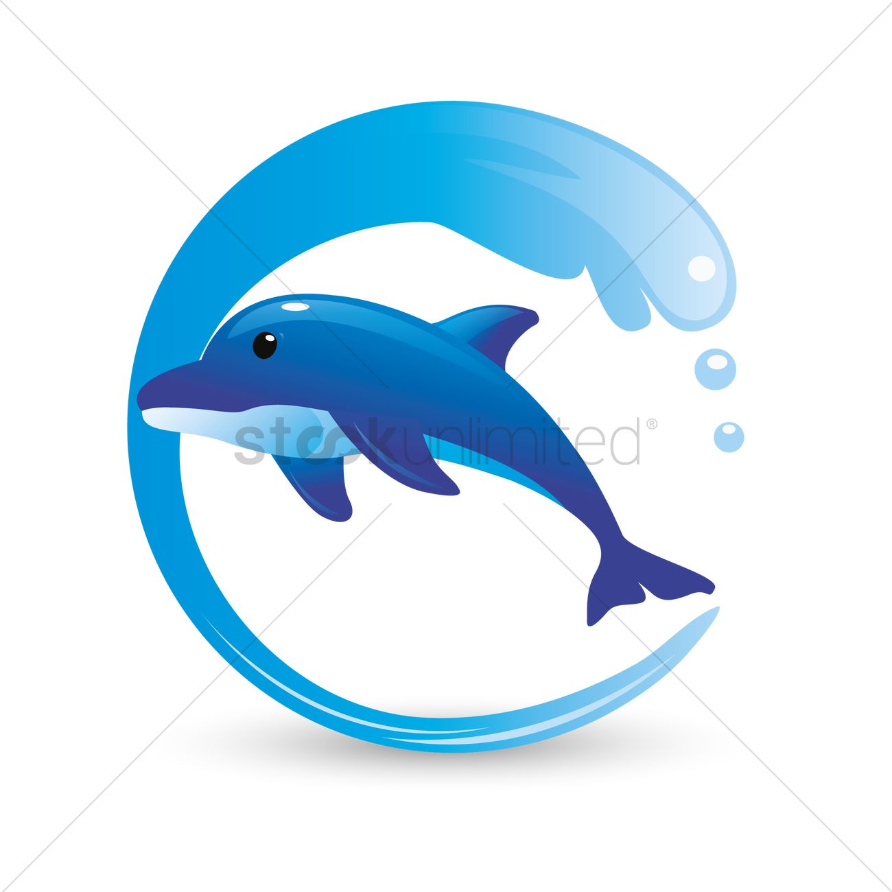 1300x1300 Free Dolphin Vector Image
