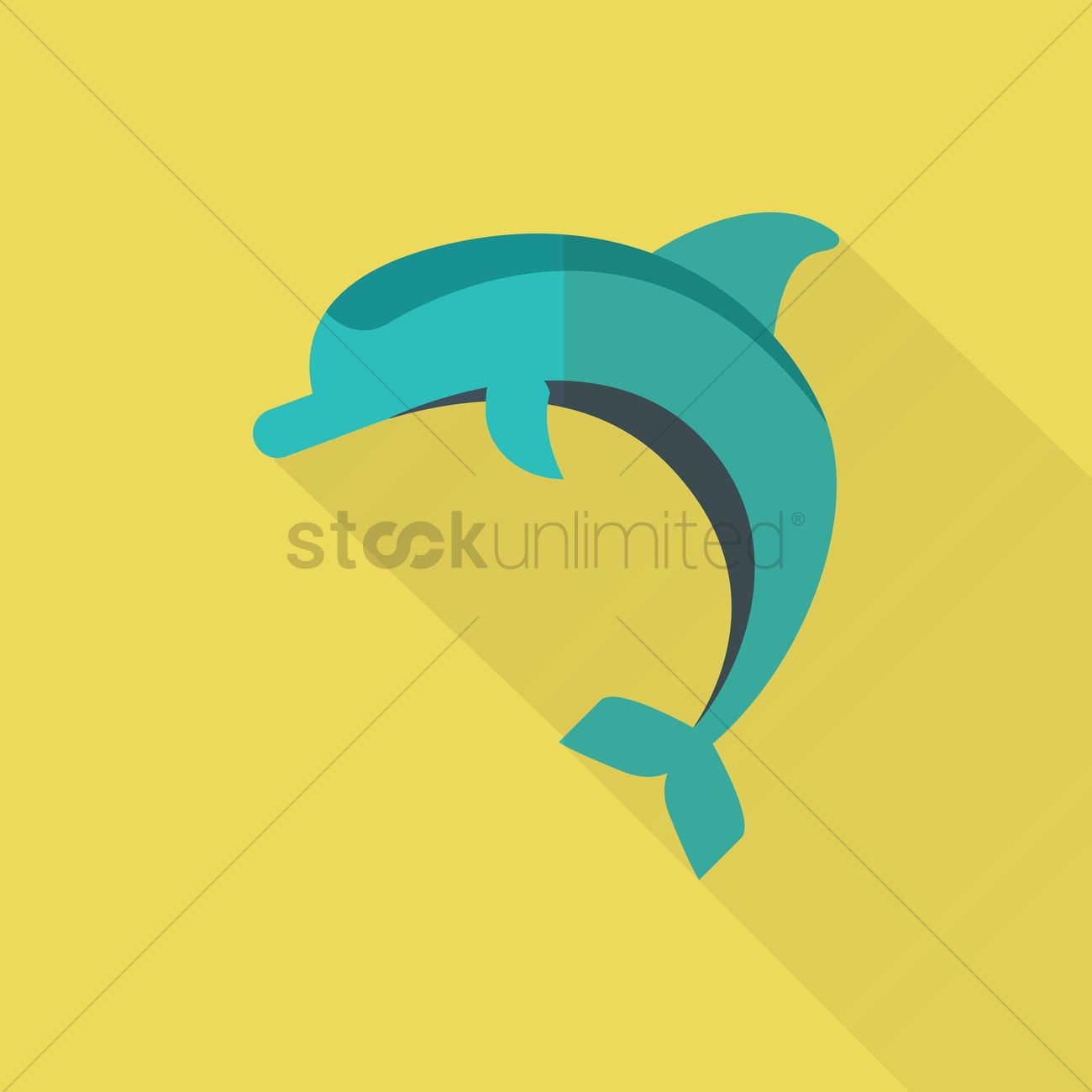 1300x1300 Free Dolphin Vector Image
