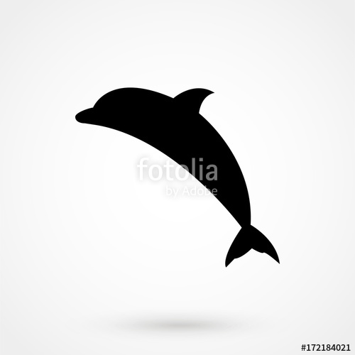 500x500 Dolphin Vector Icon Dolphin Vector Illustration Stock Image