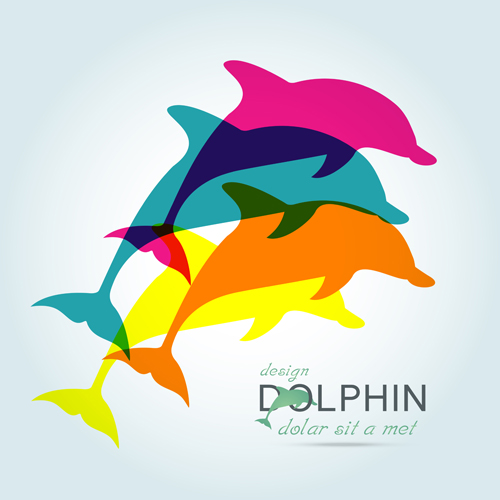 500x500 Creative Dolphin Vector Backgrounds Free Download