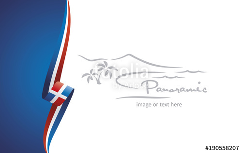 500x317 Dominican Republic Abstract Flag Brochure Cover Poster Wall Mural