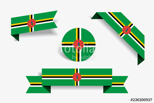 500x337 Dominican Flag Stickers And Labels Vector Illustration Stock