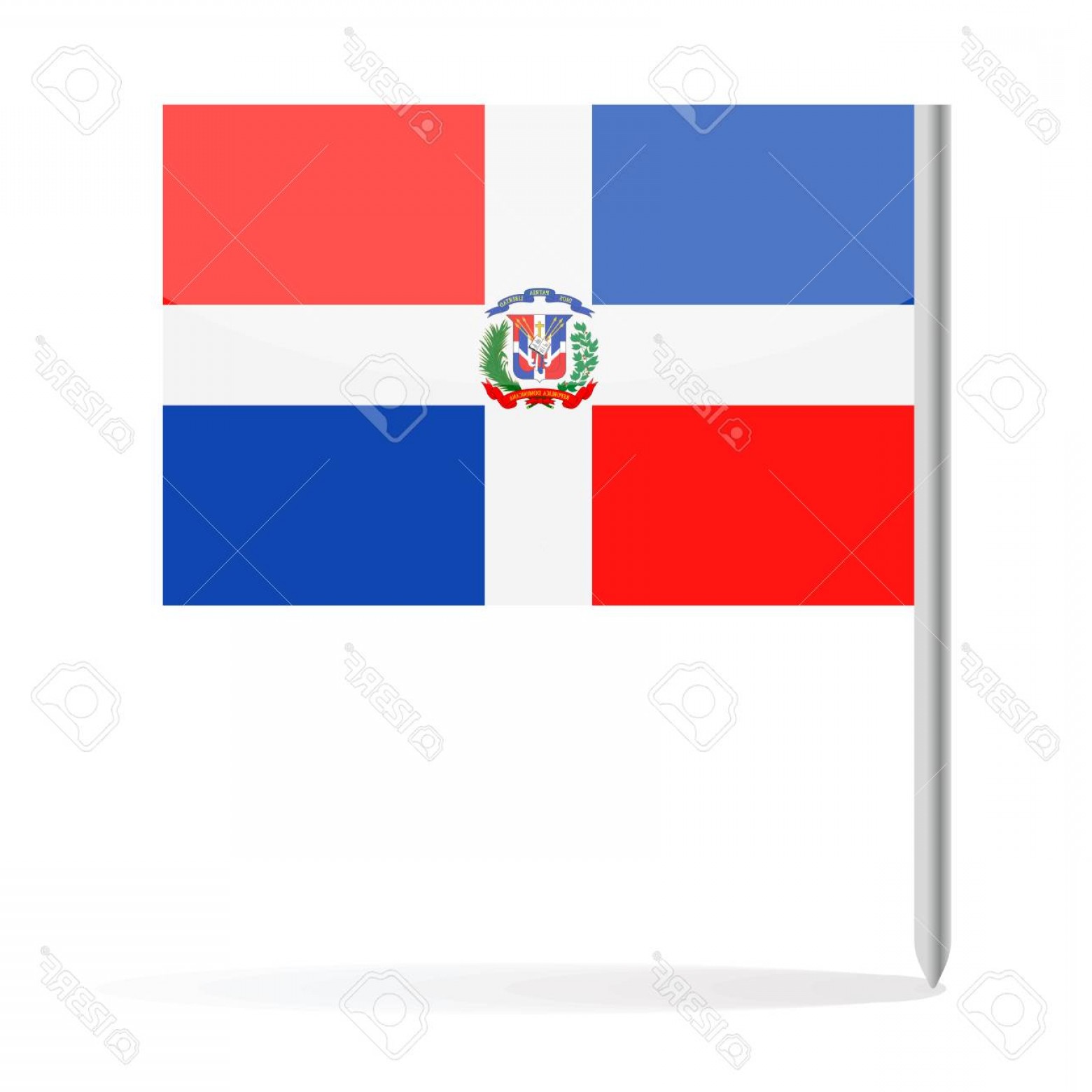 1560x1560 Photostock Vector Dominican Republic Flag Pin Vector Icon