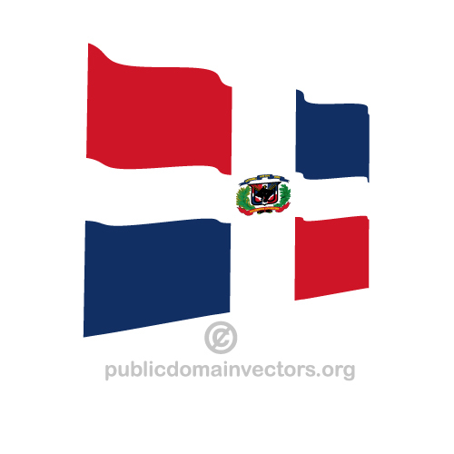 500x500 Waving Vector Flag Of Dominican Republic