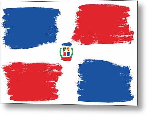 493x388 Dominican Republic Flag Vector Hand Painted With Rounded Brush