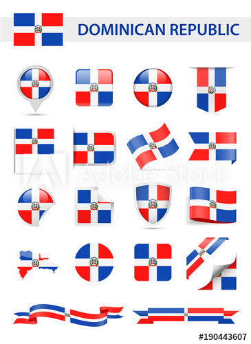 365x500 Dominican Republic Flag Vector Set