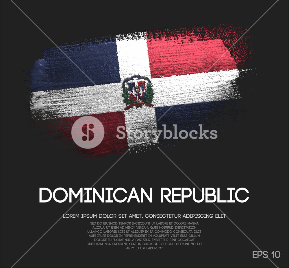Dominican Republic Flag Made Of Glitter Sparkle Brush Paint Vector 1000x926 Dominican Republic Flag Made Of Glitter Sparkle Brush Paint Vector