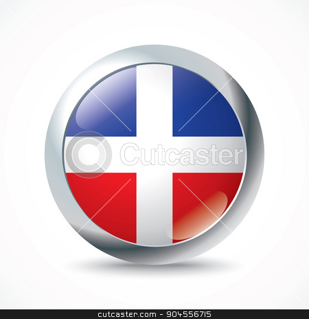Dominican Republic Flag Button Stock Vector 450x464 Dominican Republic Flag Button Stock Vector