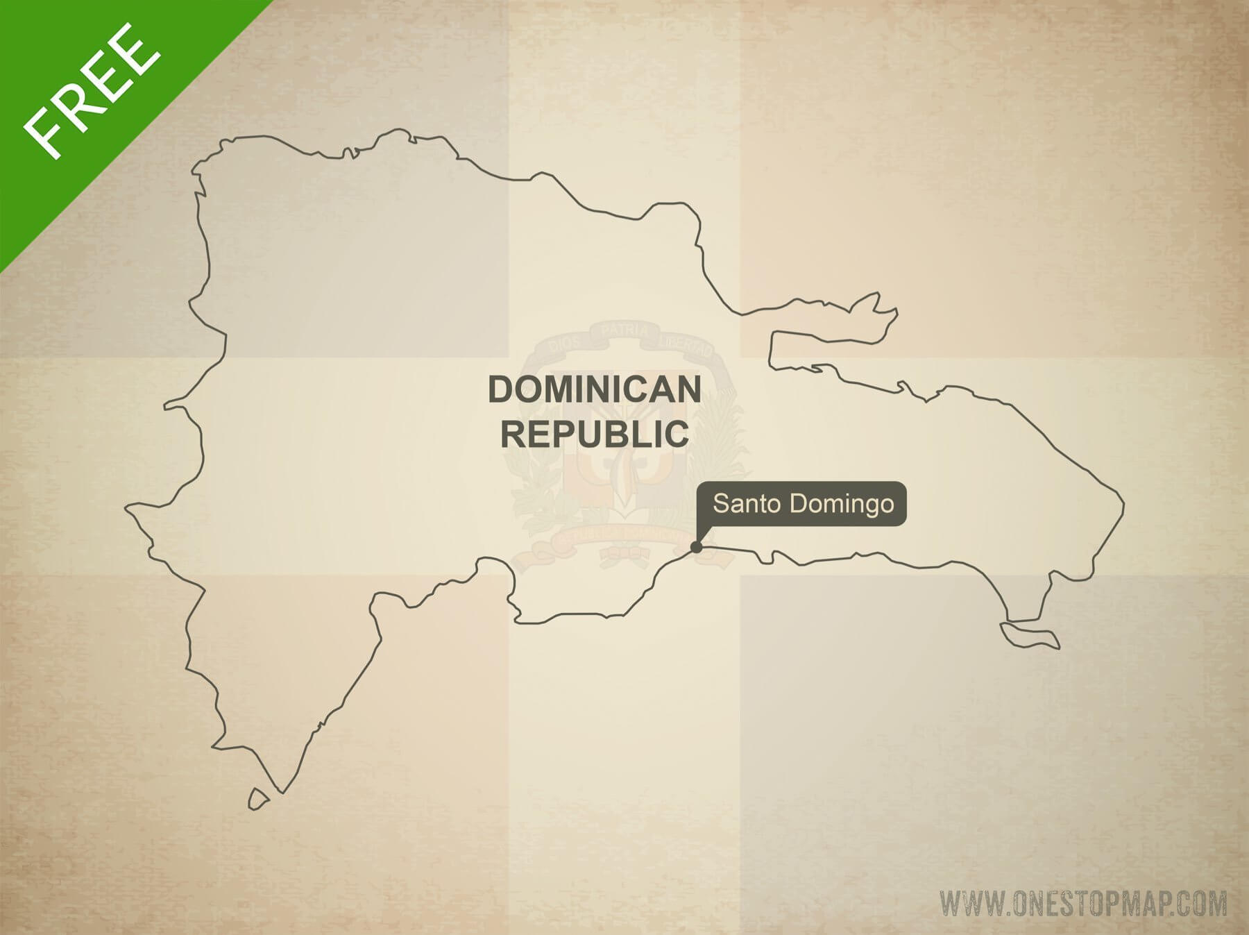 Free Vector Map Of Dominican Republic One Stop Map 1800x1347 Free Vector Map Of Dominican Republic One Stop Map