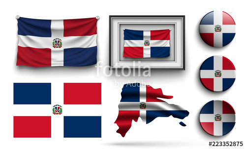 Set Of Dominican Republic Flags Collection Isolated Stock Image 500x304 Set Of Dominican Republic Flags Collection Isolated Stock Image