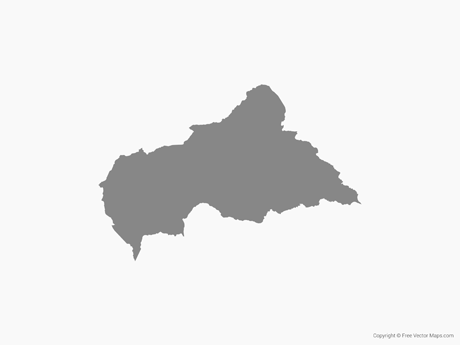 Vector Map Of Central African Republic 460x345 Vector Map Of Central African Republic