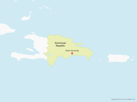 Vector Map Of Dominican Republic Free Vector Maps 460x345 Vector Map Of Dominican Republic Free Vector Maps
