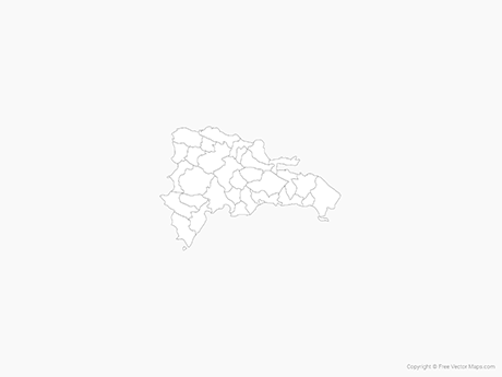 Vector Map Of Dominican Republic With Provinces 460x345 Vector Map Of Dominican Republic With Provinces