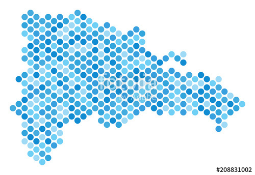 Blue Pixelated Dominican Republic Map Vector Geographic Map 500x344 Blue Pixelated Dominican Republic Map Vector Geographic Map