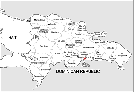Dominica, Republic Free Vector Map 268x185 Dominica, Republic Free Vector Map
