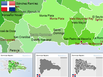 Dominican Republic Map Province 340x255 Dominican Republic Map Province