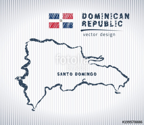 Dominican Republic Vector Chalk Drawing Map Isolated On A White 500x434 Dominican Republic Vector Chalk Drawing Map Isolated On A White