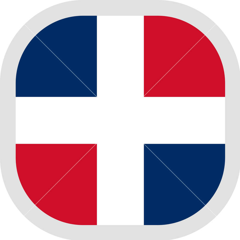 Flag Of Dominican Republic Rounded Square Icon On White 1000x1000 Flag Of Dominican Republic Rounded Square Icon On White