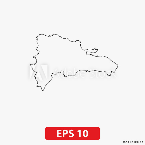 Map Of The Dominican Republic Vector 500x500 Map Of The Dominican Republic Vector