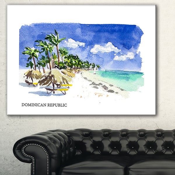 Shop Designart 'dominican Republic Vector Illustration' Cityscape 600x600 Shop Designart 'dominican Republic Vector Illustration' Cityscape