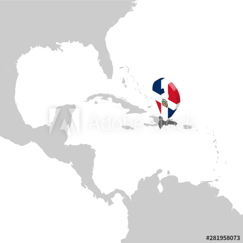 Dominican Republic Location Map On Map Central America 500x500 Dominican Republic Location Map On Map Central America