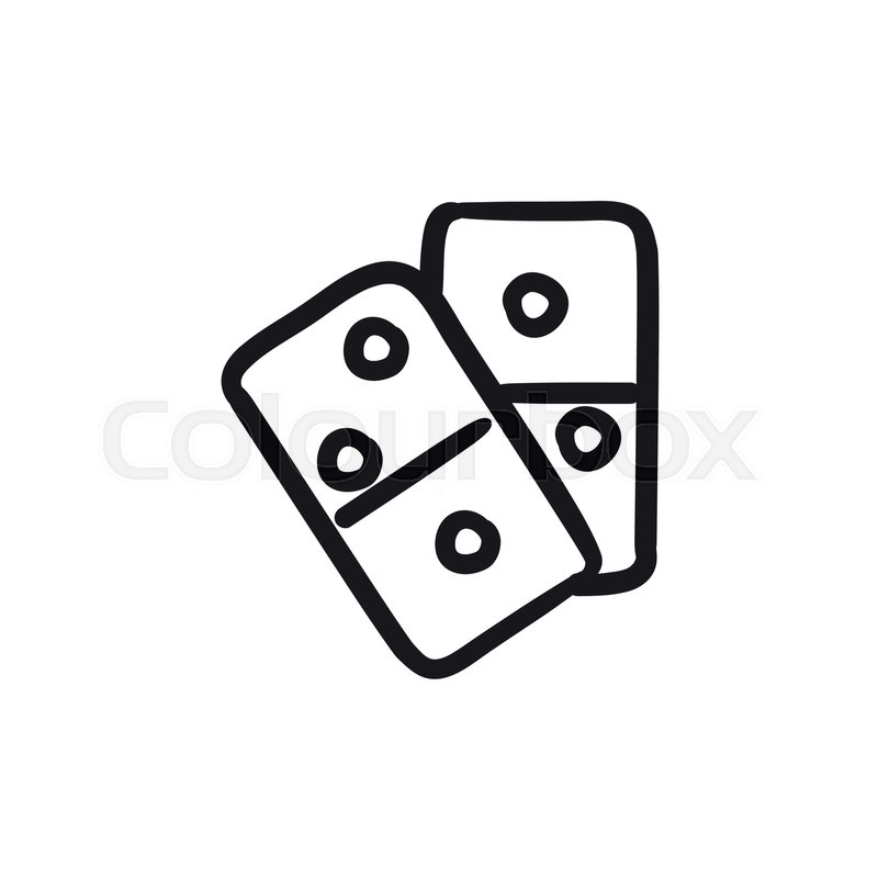 800x800 Domino Vector Sketch Icon Isolated On Stock Vector Colourbox