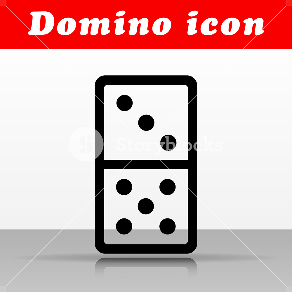 1000x1000 Illustration Of Domino Vector Icon Design Concept Royalty Free