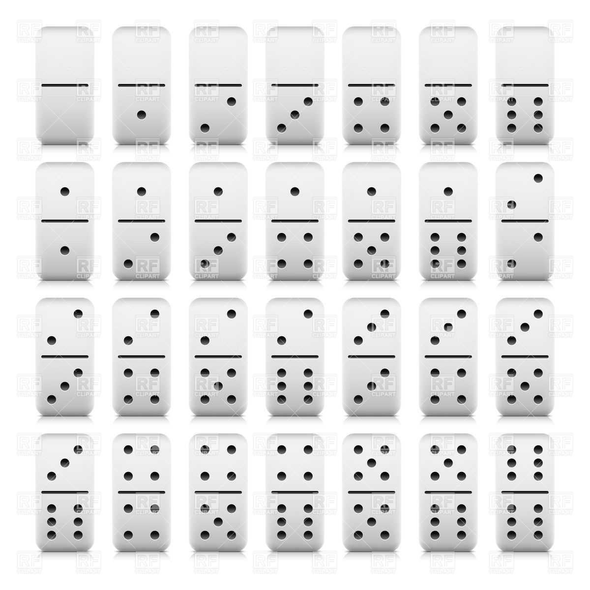 1200x1200 Set Of Domino Pieces Vector Image Of Sport And Leisure