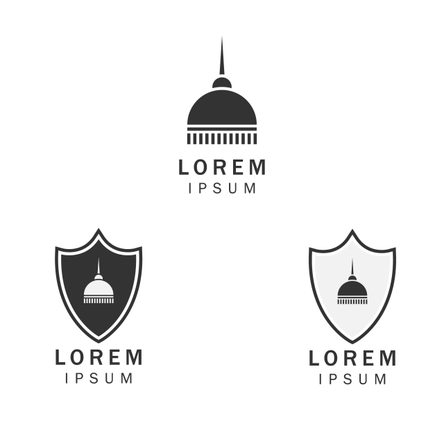 640x640 Vectorial De Escudo Y Logo De La Empresa Set Domo